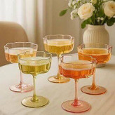 دسرخوری بلوری پایه دار ۴تایی برند deli glass
