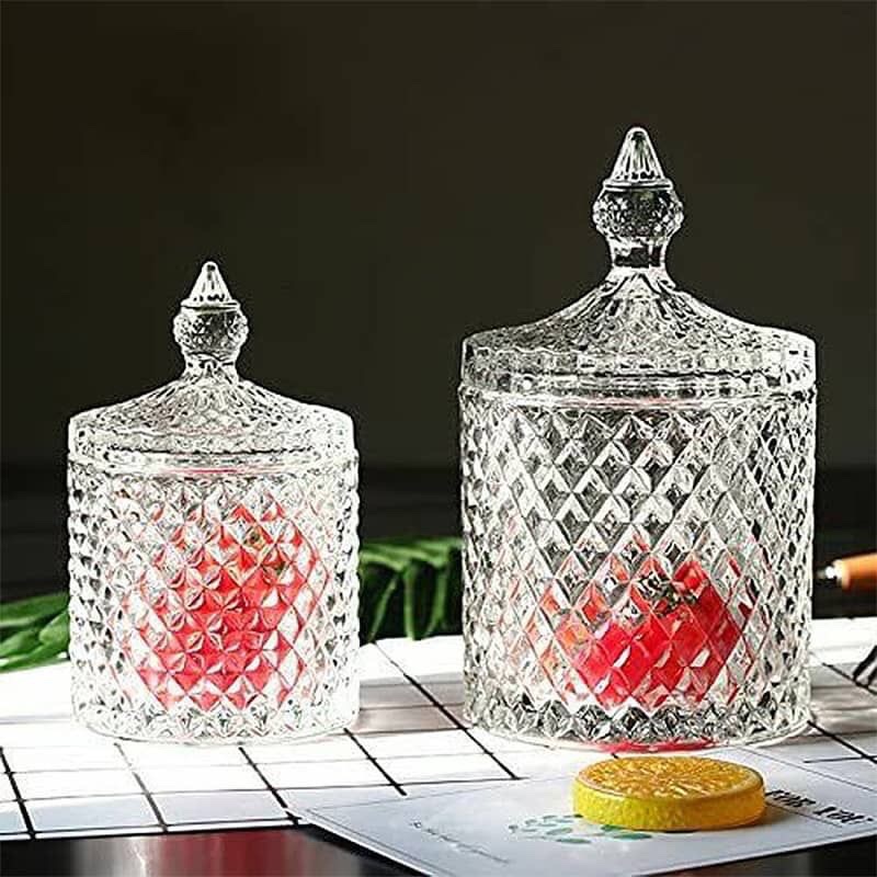قندان و شکلات خوری بلوری تراشدار وارداتی